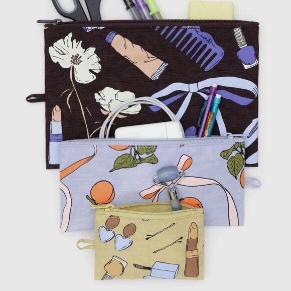 NWT Baggu Flat Pouch Set - Get Ready With Me - Picture 3 of 3